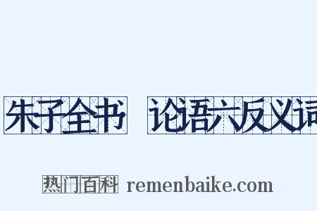 朱子全书·论语六反义词是什么意思的图片